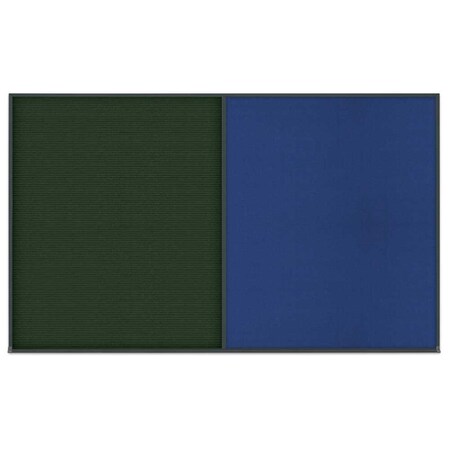 United Visual Products Single Door Radius Corkboard, 36"x36", Hea, UV7012RC-BLACK-SURF UV7012RC-BLACK-SURF